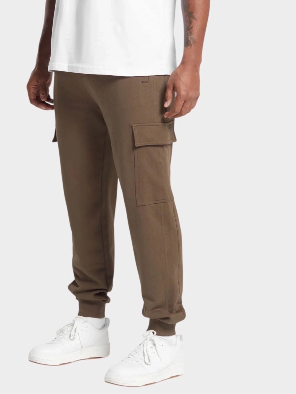 Gymshark Men's Rest Day Essentials Cargo Jogger Pants Brown Size S Small NWT